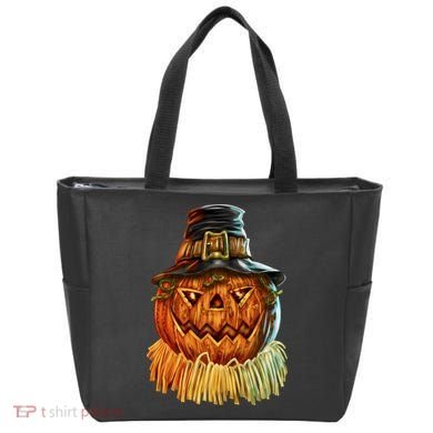 Scarecrow Pumpkin Halloween Tote Bag