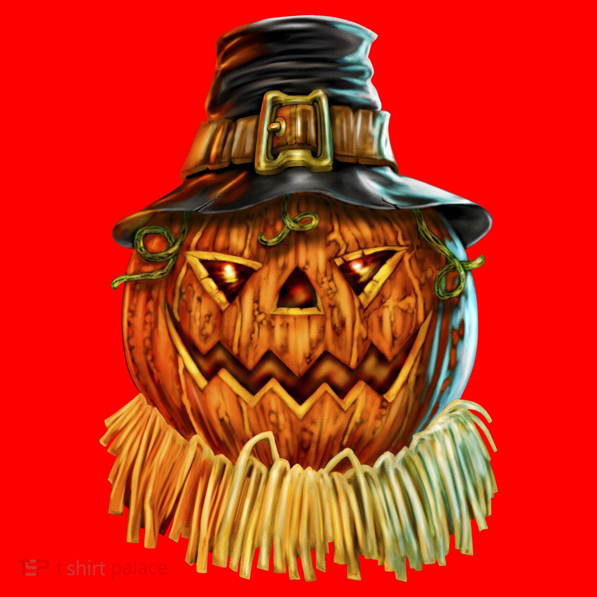 Scarecrow Pumpkin Halloween Santa Hat