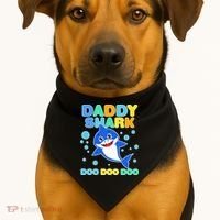 Scary Daddy Shark Doo Doo Doo Halloween USA-Made Doggie Bandana thumb 1