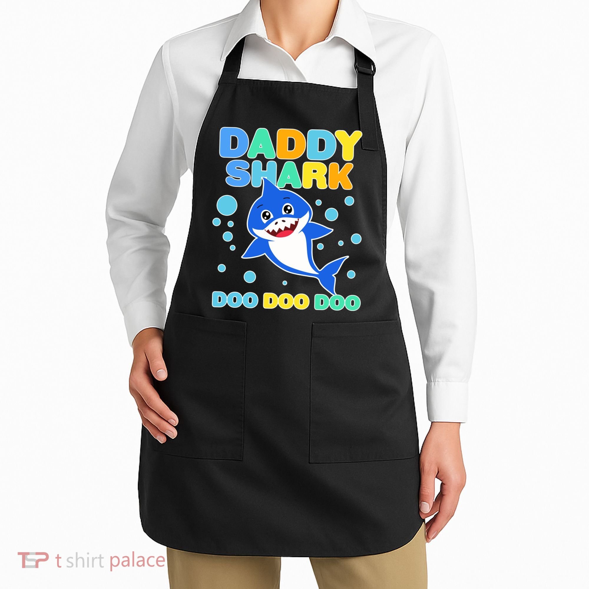 Scary Daddy Shark Doo Doo Doo Halloween Apron