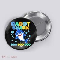 Scary Daddy Shark Doo Doo Doo Halloween Button thumb 0