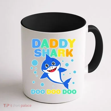 Scary Daddy Shark Doo Doo Doo Halloween Coffee Mug back