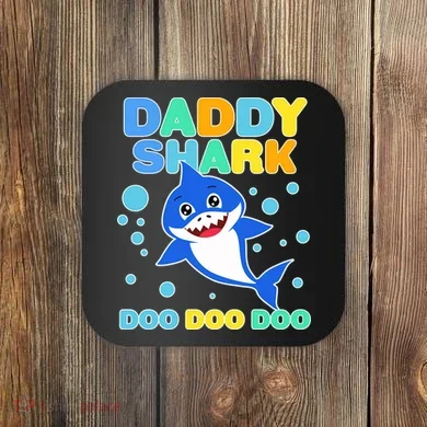 Scary Daddy Shark Doo Doo Doo Halloween Coaster