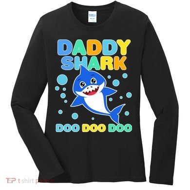Scary Daddy Shark Doo Doo Doo Halloween Women's Long Sleeve Shirt