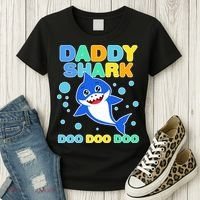 Scary Daddy Shark Doo Doo Doo Halloween Women's T-Shirt thumb 3
