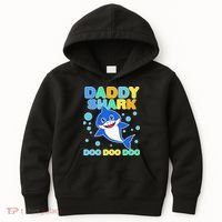 Scary Daddy Shark Doo Doo Doo Halloween Kids Hoodie thumb 0