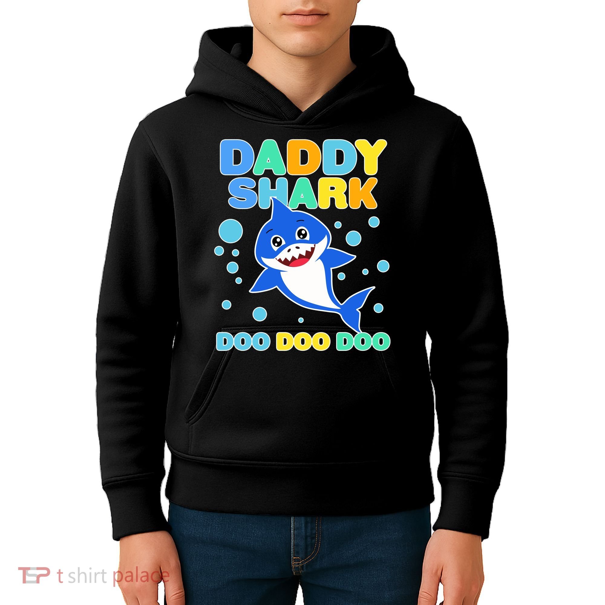 Scary Daddy Shark Doo Doo Doo Halloween Kids Hoodie