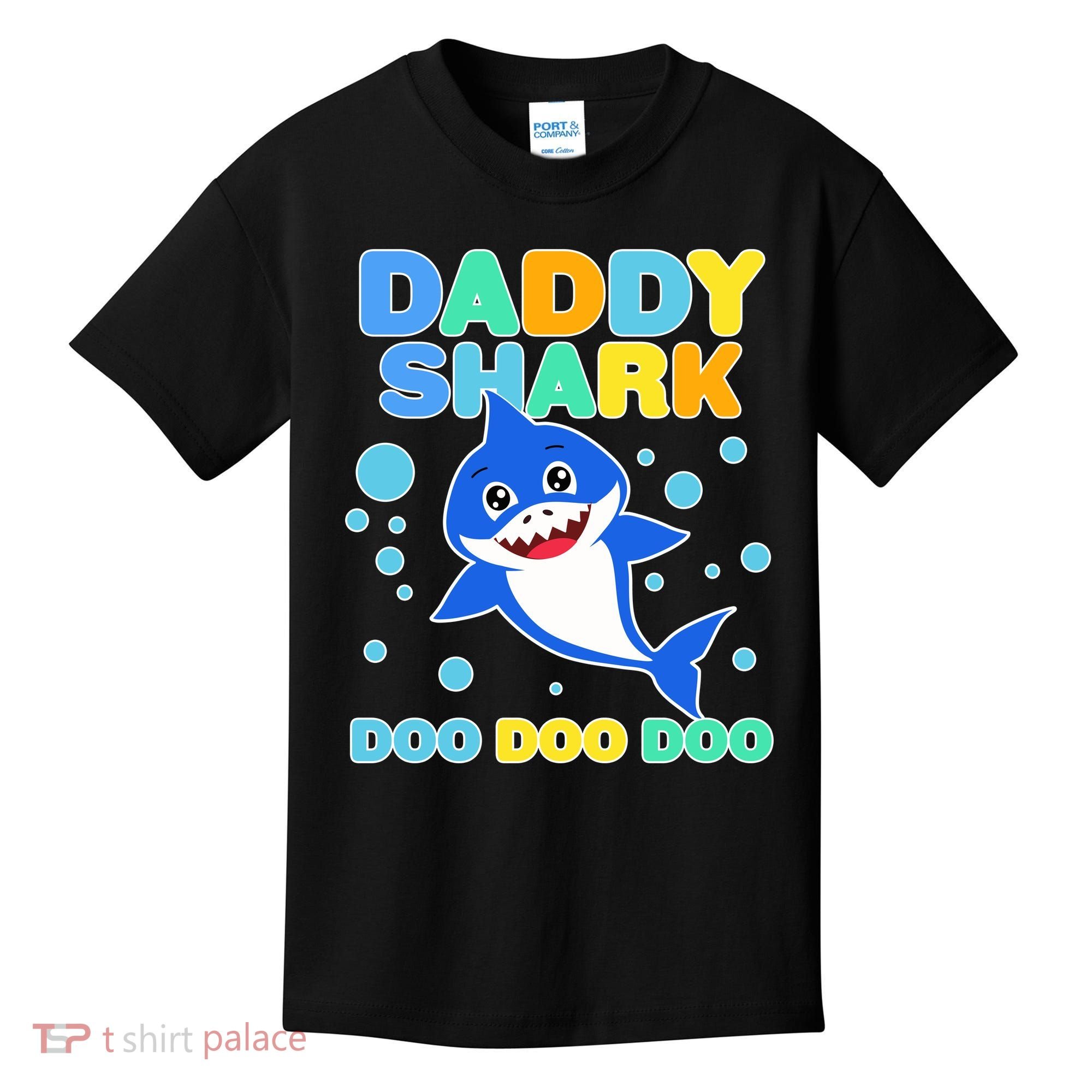 Scary Daddy Shark Doo Doo Doo Halloween Kids T-Shirt