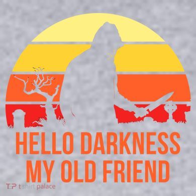 Scary Hello Darkness My Old Friend Women's Racerback Cropped Tank