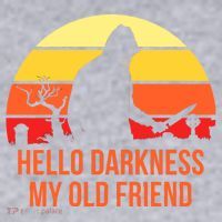 Scary Hello Darkness My Old Friend Women's Racerback Cropped Tank thumb 2
