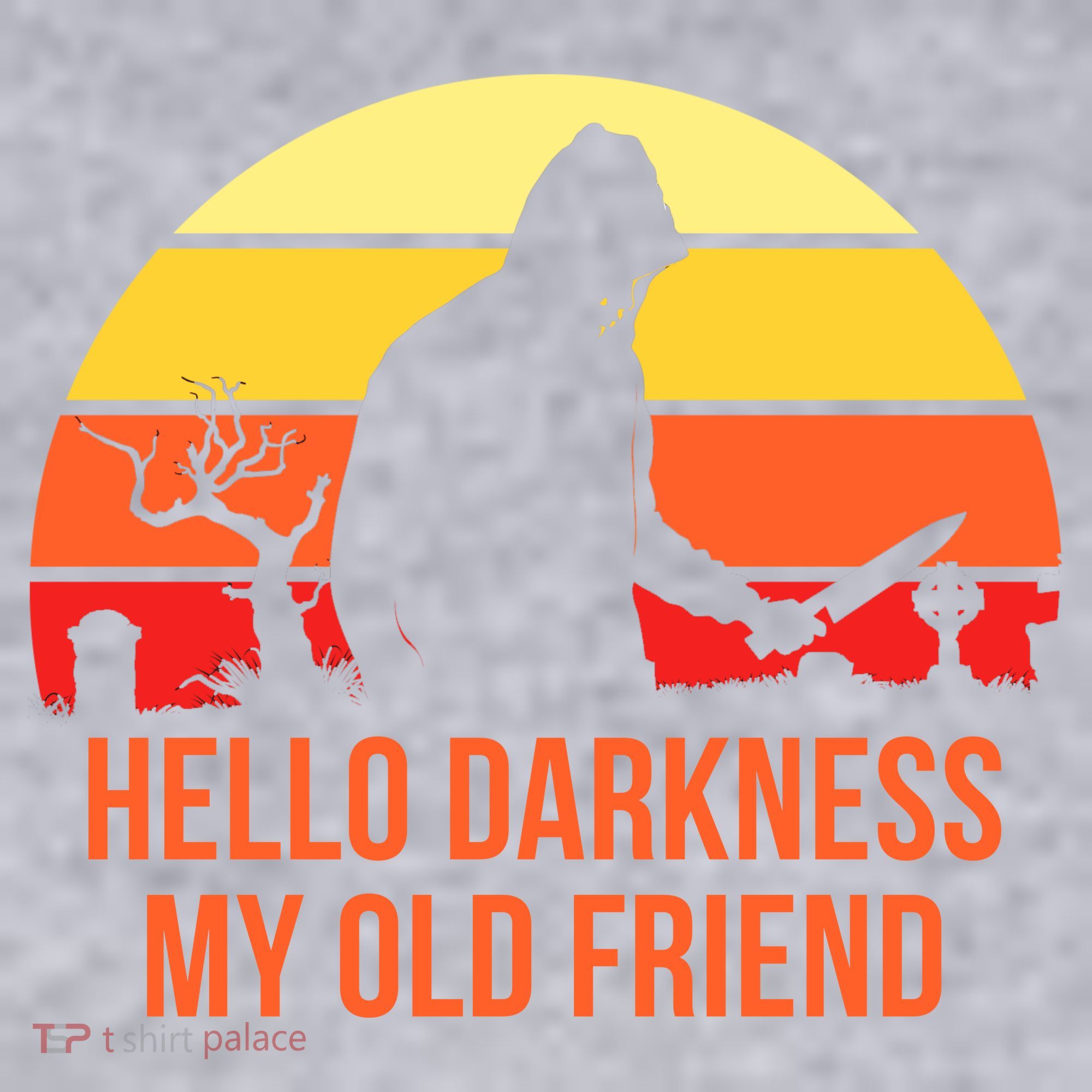 Scary Hello Darkness My Old Friend Women's Racerback Cropped Tank