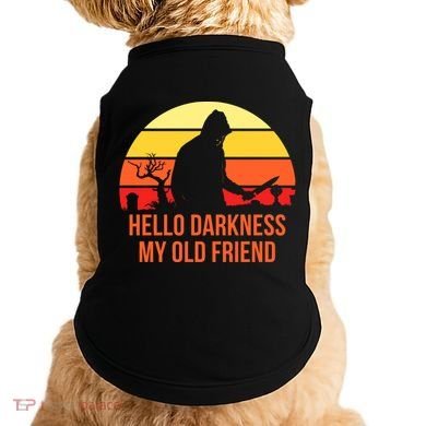 Scary Hello Darkness My Old Friend Doggie Tank