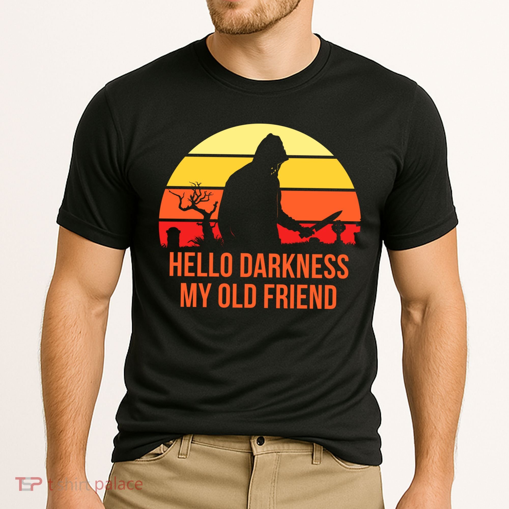 Scary Hello Darkness My Old Friend Cooling Performance Crew T-Shirt
