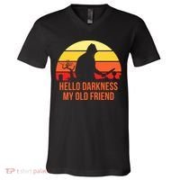 Scary Hello Darkness My Old Friend V-Neck T-Shirt thumb 0