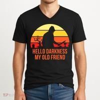 Scary Hello Darkness My Old Friend V-Neck T-Shirt thumb 2