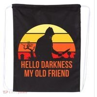 Scary Hello Darkness My Old Friend Drawstring Bag thumb 0