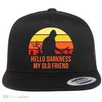 Scary Hello Darkness My Old Friend Flat Bill Trucker Hat thumb 0
