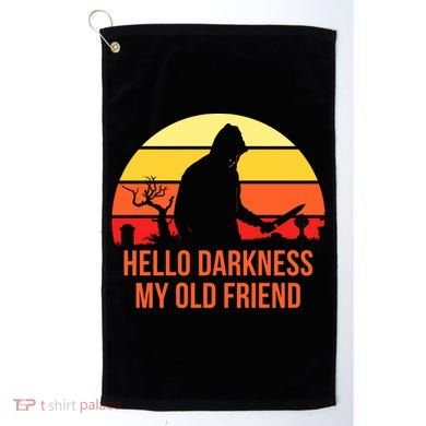 Scary Hello Darkness My Old Friend Golf Towel