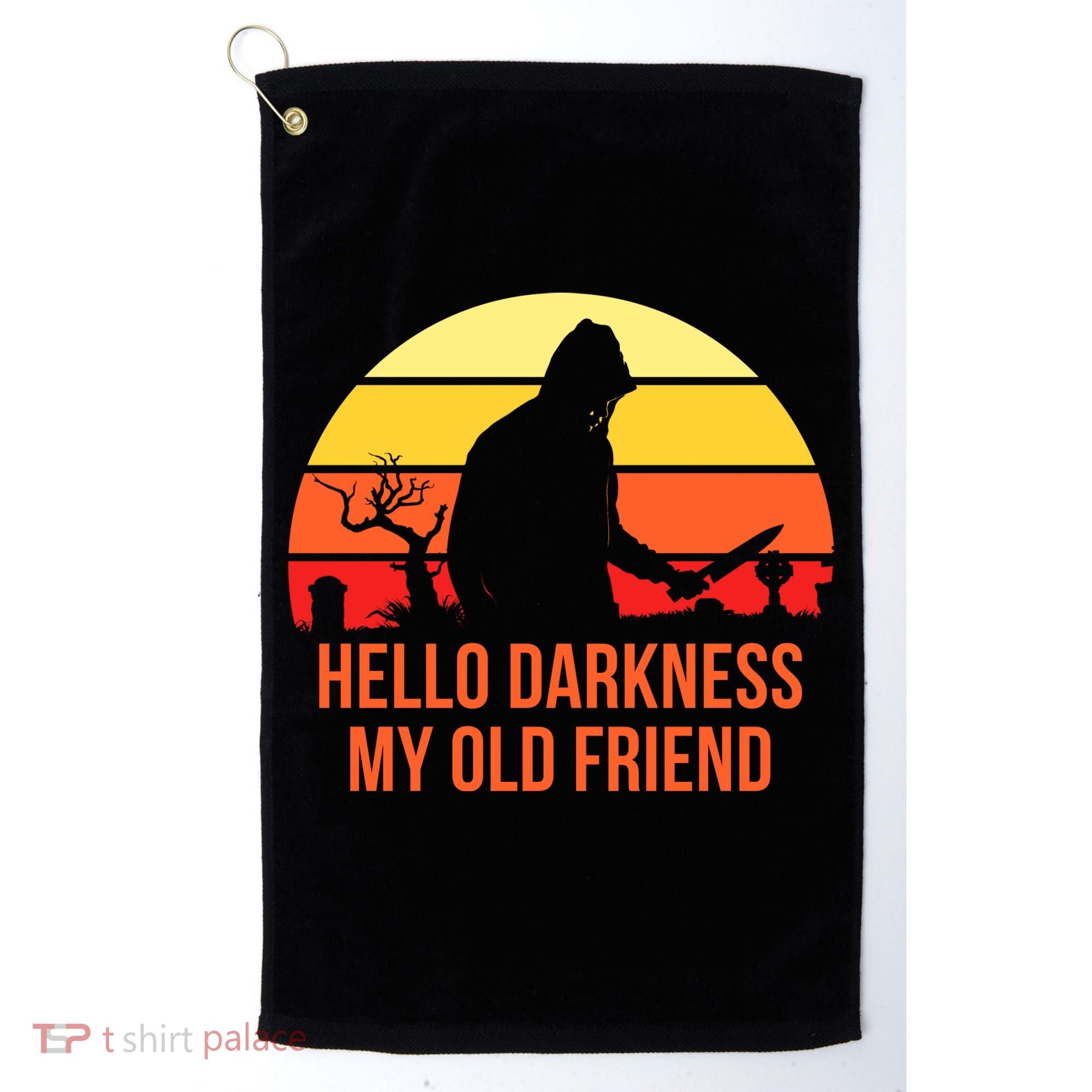 Scary Hello Darkness My Old Friend Golf Towel