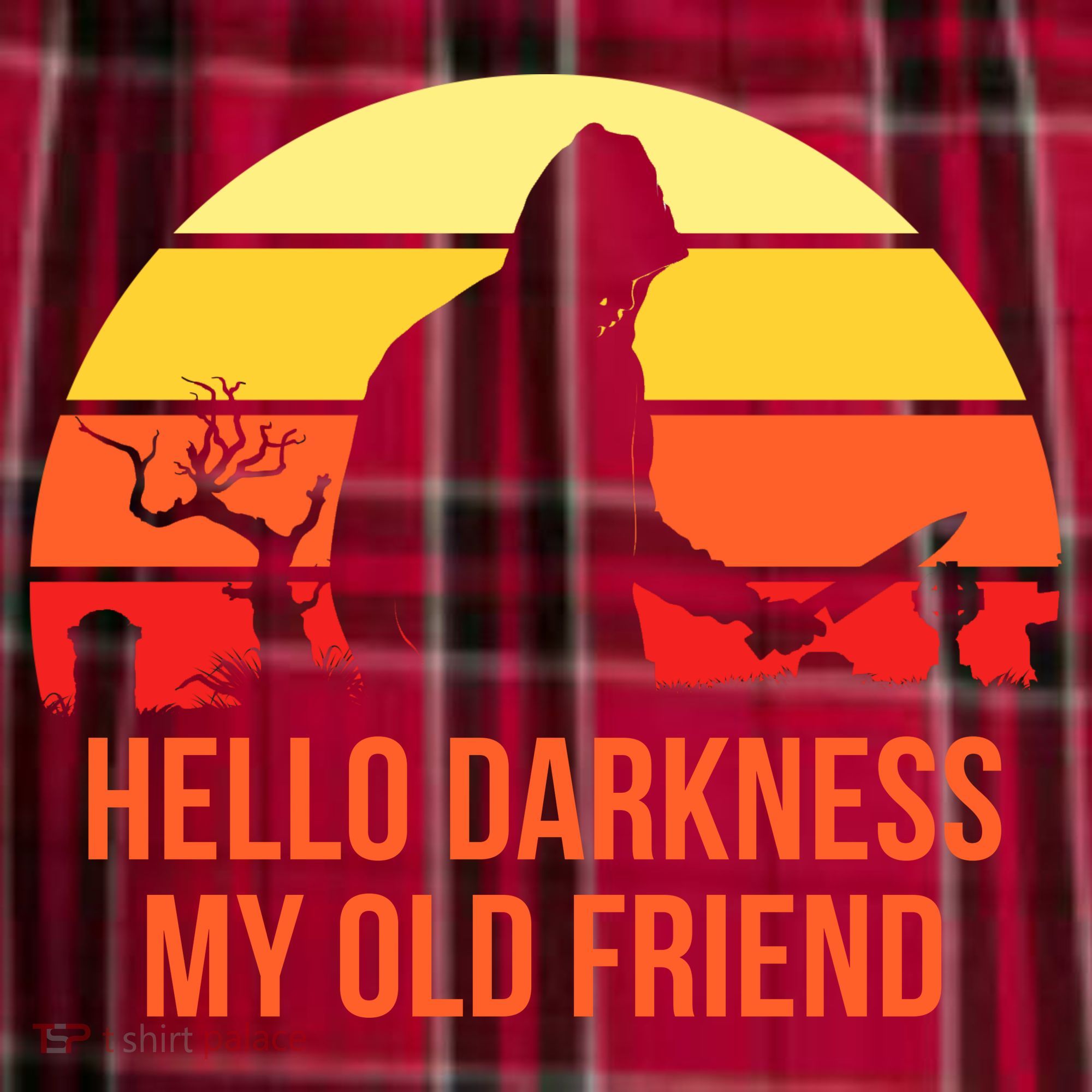 Scary Hello Darkness My Old Friend Women's Flannel Plaid Pajama Pants