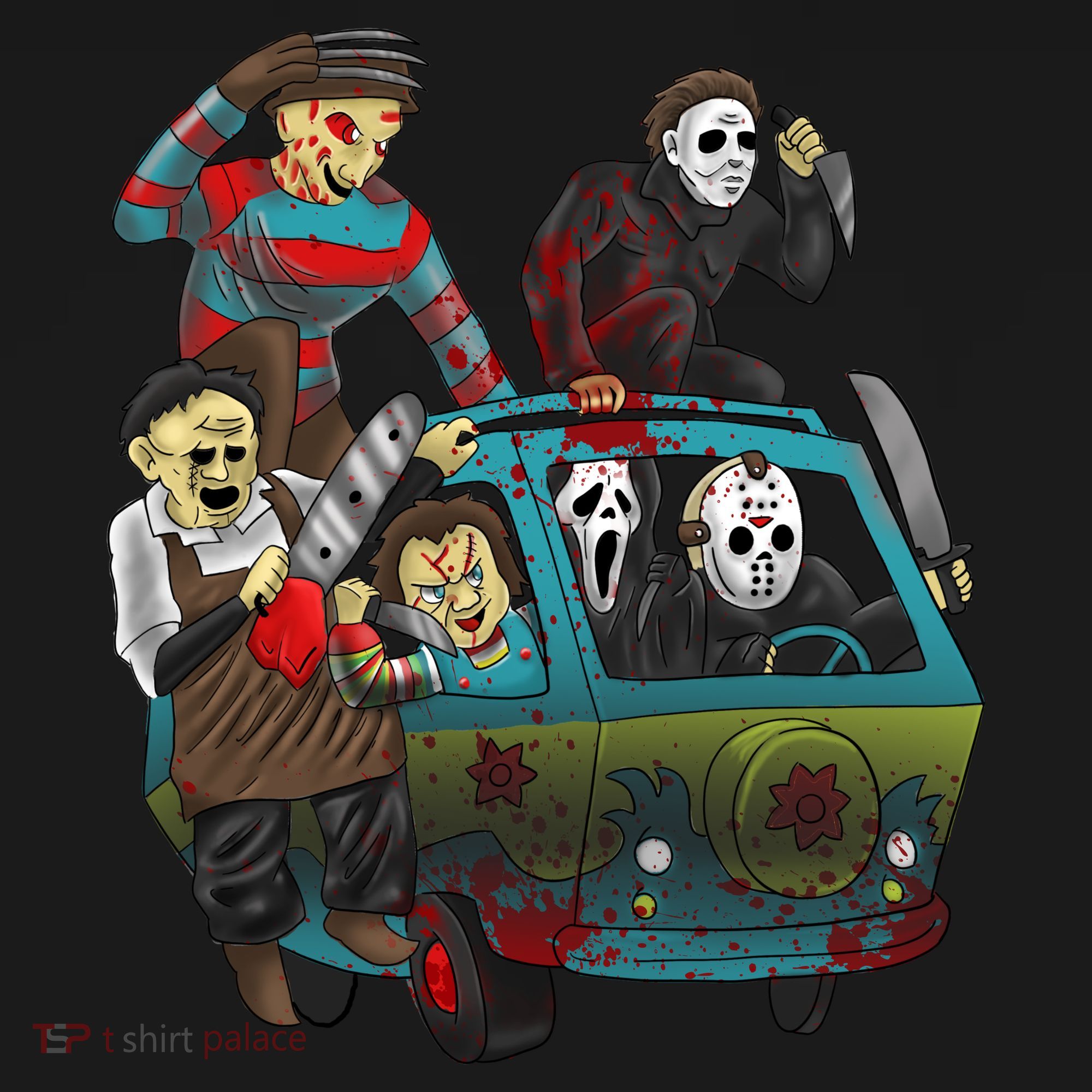 Scary Holocaust Machine Van Movie Characters USA-Made Doggie Bandana