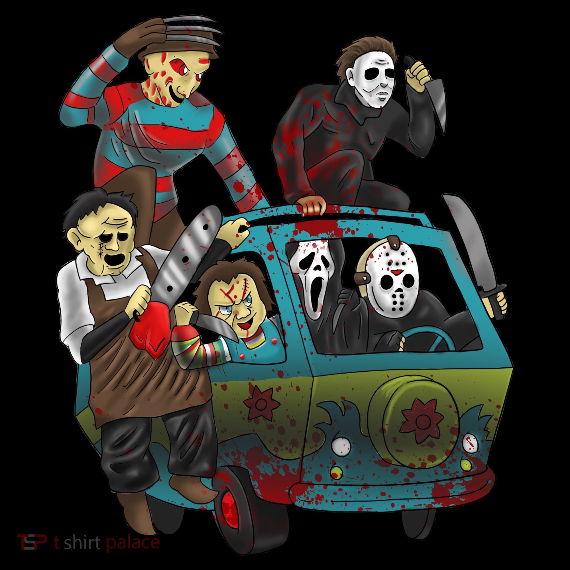 Scary Holocaust Machine Van Movie Characters Coaster