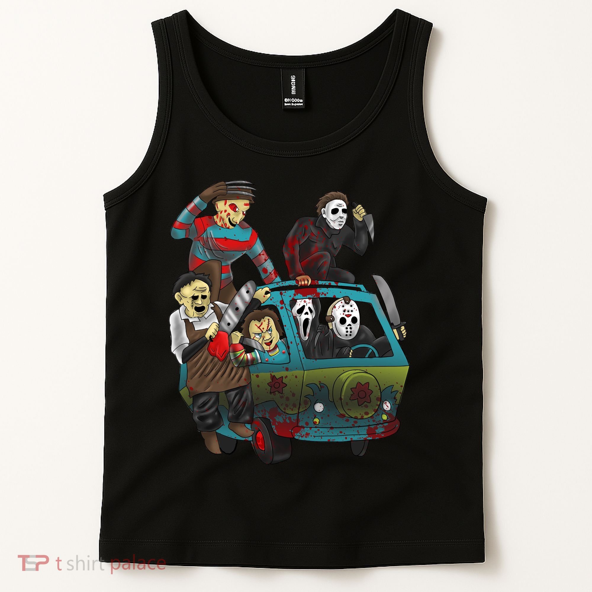 Scary Holocaust Machine Van Movie Characters Tank Top