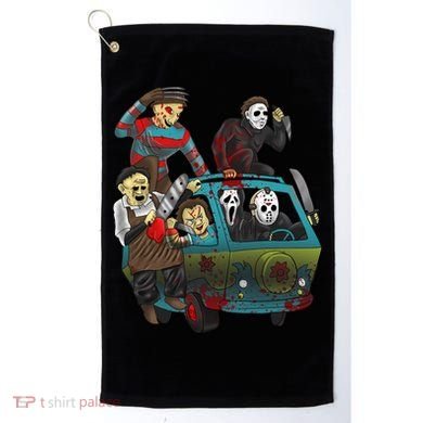 Scary Holocaust Machine Van Movie Characters Golf Towel