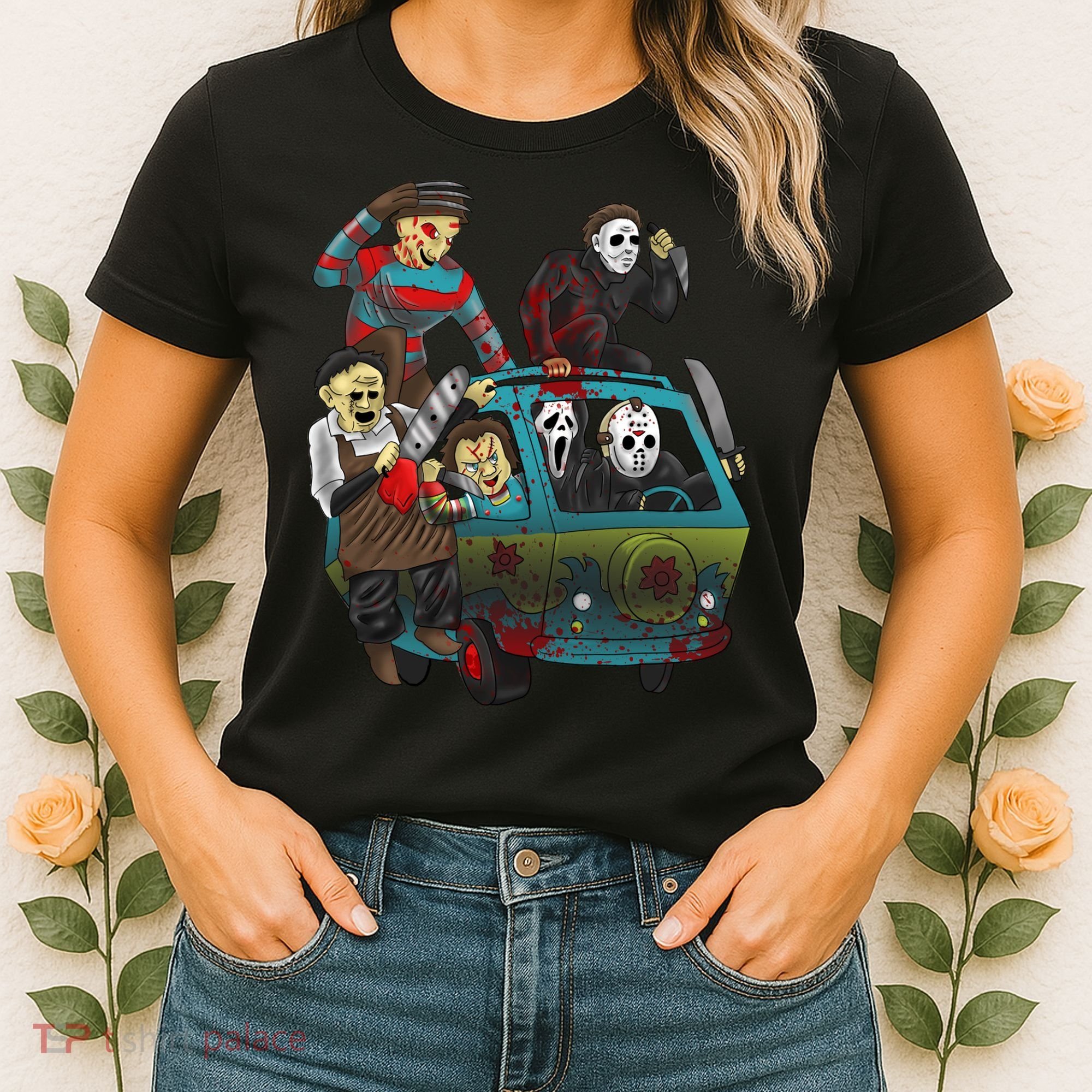 Scary Holocaust Machine Van Movie Characters Women's T-Shirt