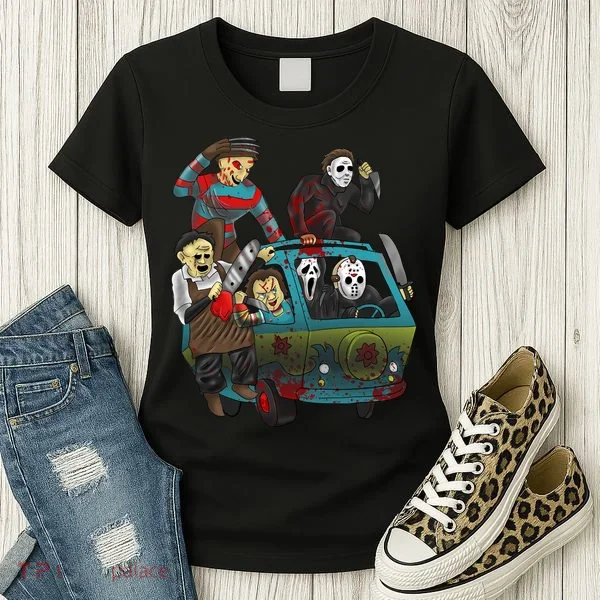 Scary Holocaust Machine Van Movie Characters Women's T-Shirt
