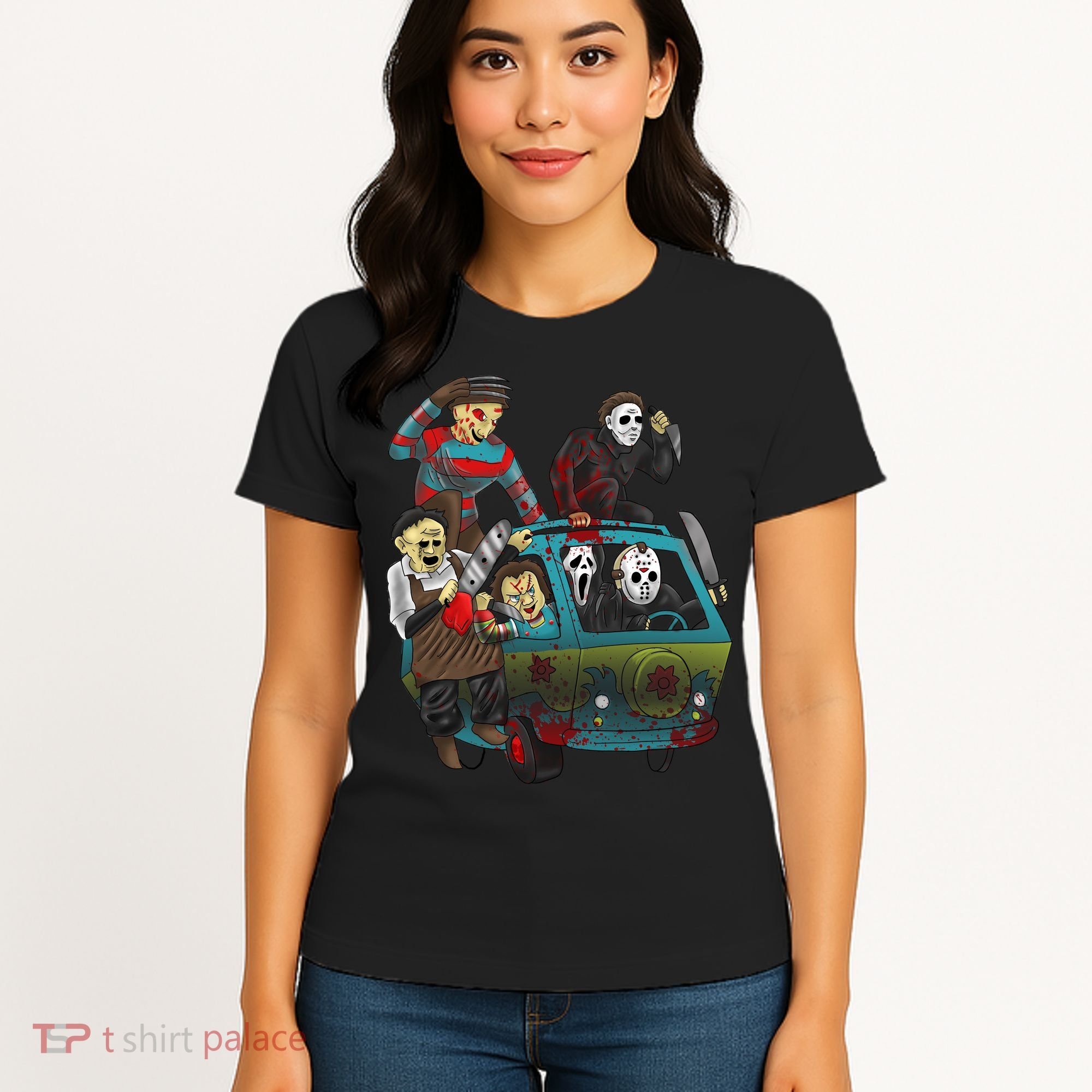 Scary Holocaust Machine Van Movie Characters Women's T-Shirt
