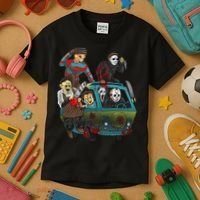 Scary Holocaust Machine Van Movie Characters Kids T-Shirt thumb 3