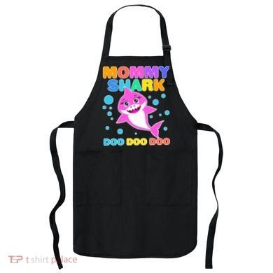Scary Mommy Shark Doo Doo Doo Halloween Apron