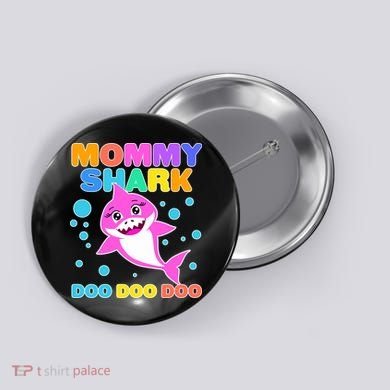 Scary Mommy Shark Doo Doo Doo Halloween Button