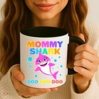 Scary Mommy Shark Doo Doo Doo Halloween Coffee Mug thumb 3