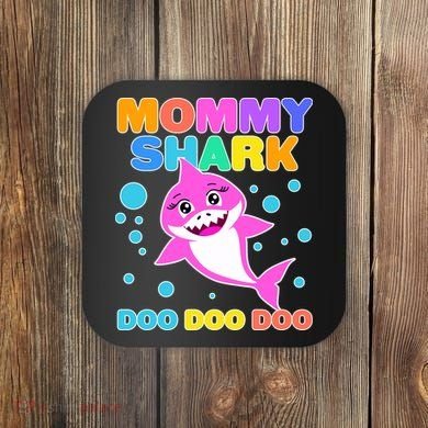 Scary Mommy Shark Doo Doo Doo Halloween Coaster