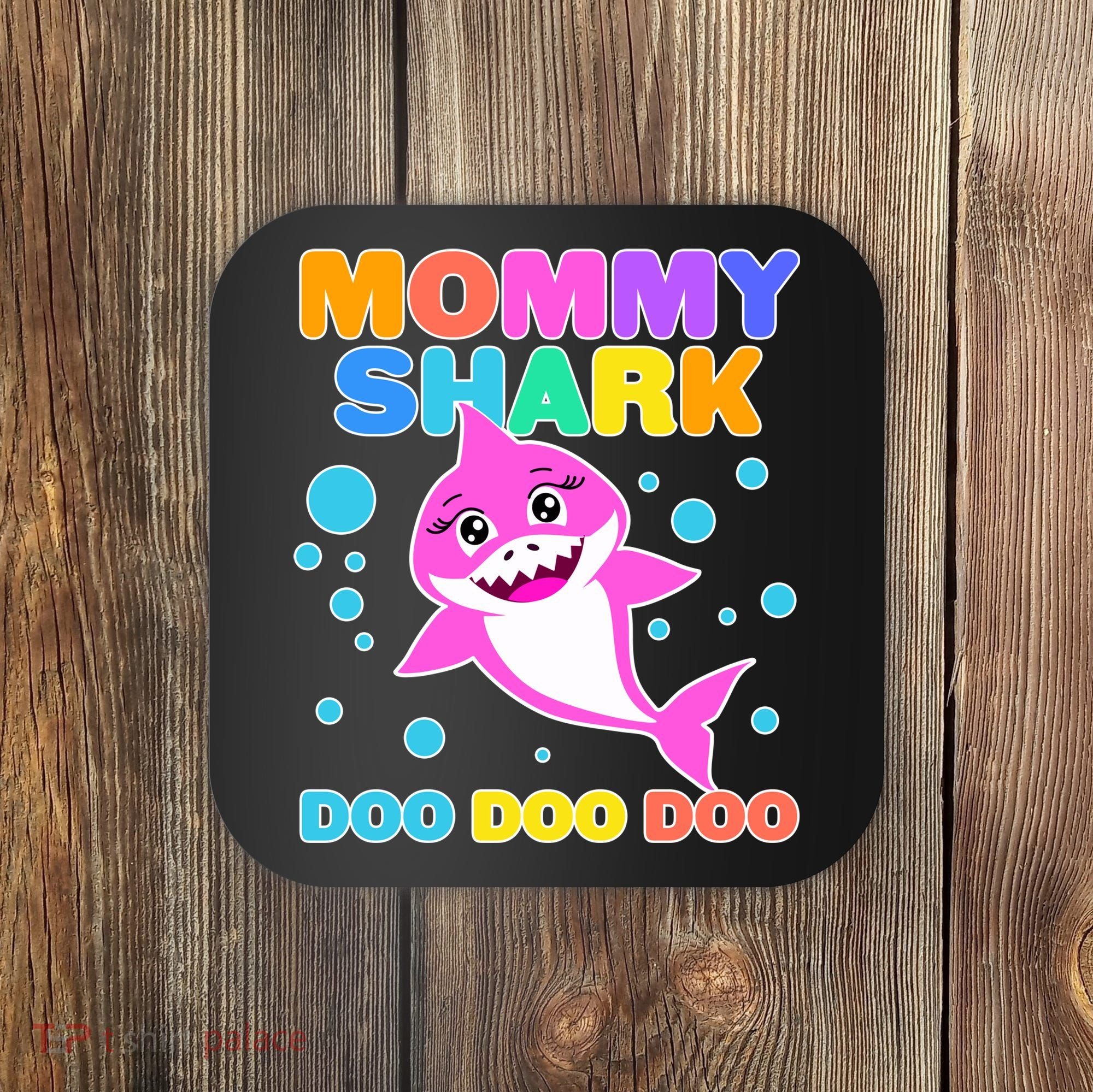 Scary Mommy Shark Doo Doo Doo Halloween Coaster