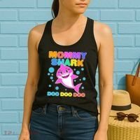 Scary Mommy Shark Doo Doo Doo Halloween Women's Tank Top thumb 2