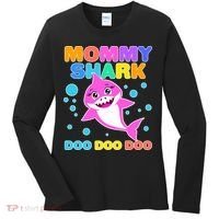 Scary Mommy Shark Doo Doo Doo Halloween Women's Long Sleeve Shirt thumb 0