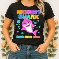 Scary Mommy Shark Doo Doo Doo Halloween Women's T-Shirt thumb 2