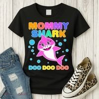 Scary Mommy Shark Doo Doo Doo Halloween Women's T-Shirt thumb 3