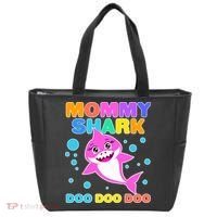 Scary Mommy Shark Doo Doo Doo Halloween Tote Bag thumb 0