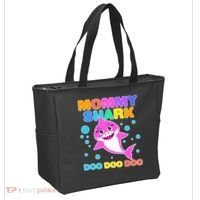 Scary Mommy Shark Doo Doo Doo Halloween Tote Bag thumb 2