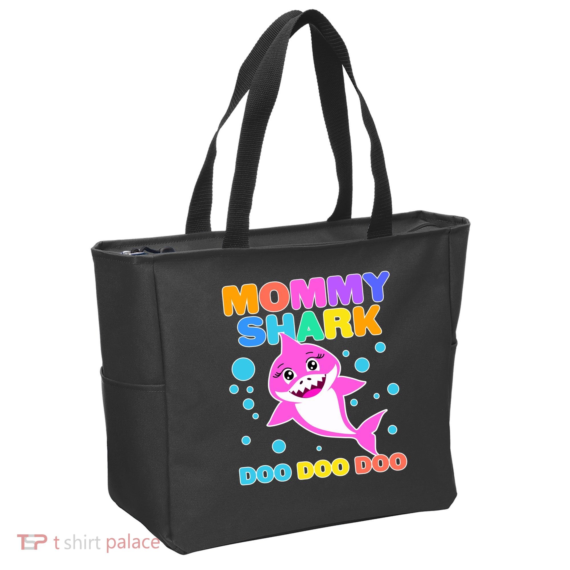 Scary Mommy Shark Doo Doo Doo Halloween Tote Bag