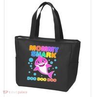 Scary Mommy Shark Doo Doo Doo Halloween Tote Bag thumb 3