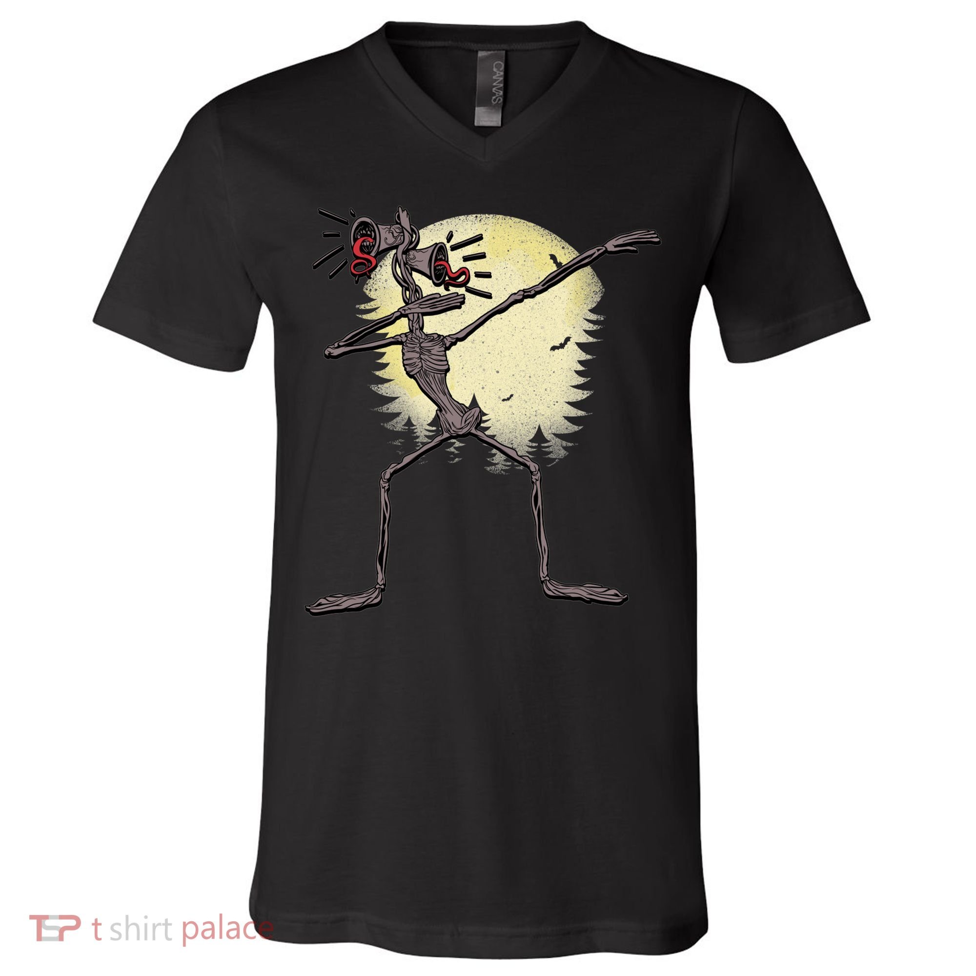 Scary Siren Head Monster Dabbing V-Neck T-Shirt