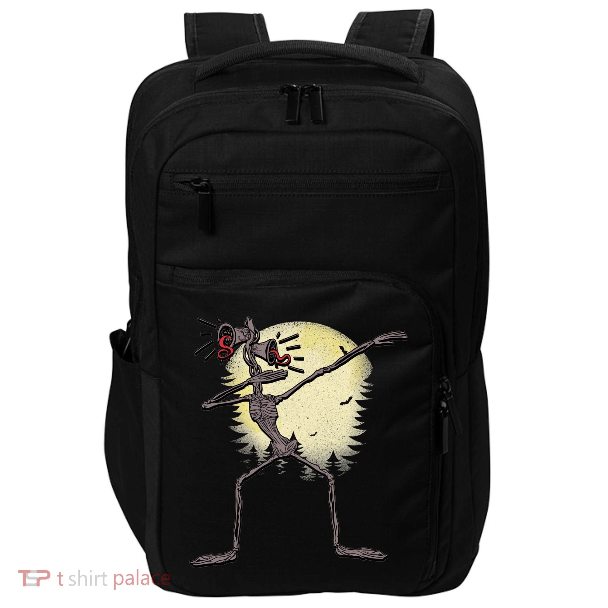 Scary Siren Head Monster Dabbing Impact Tech Backpack