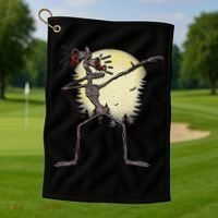 Scary Siren Head Monster Dabbing Golf Towel thumb 1