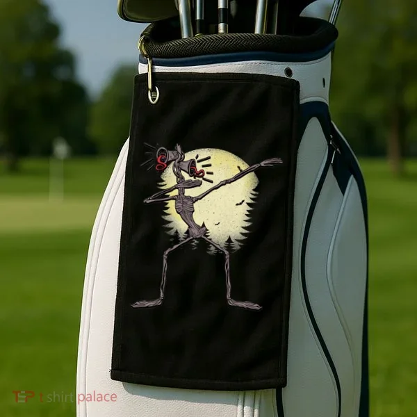 Scary Siren Head Monster Dabbing Golf Towel