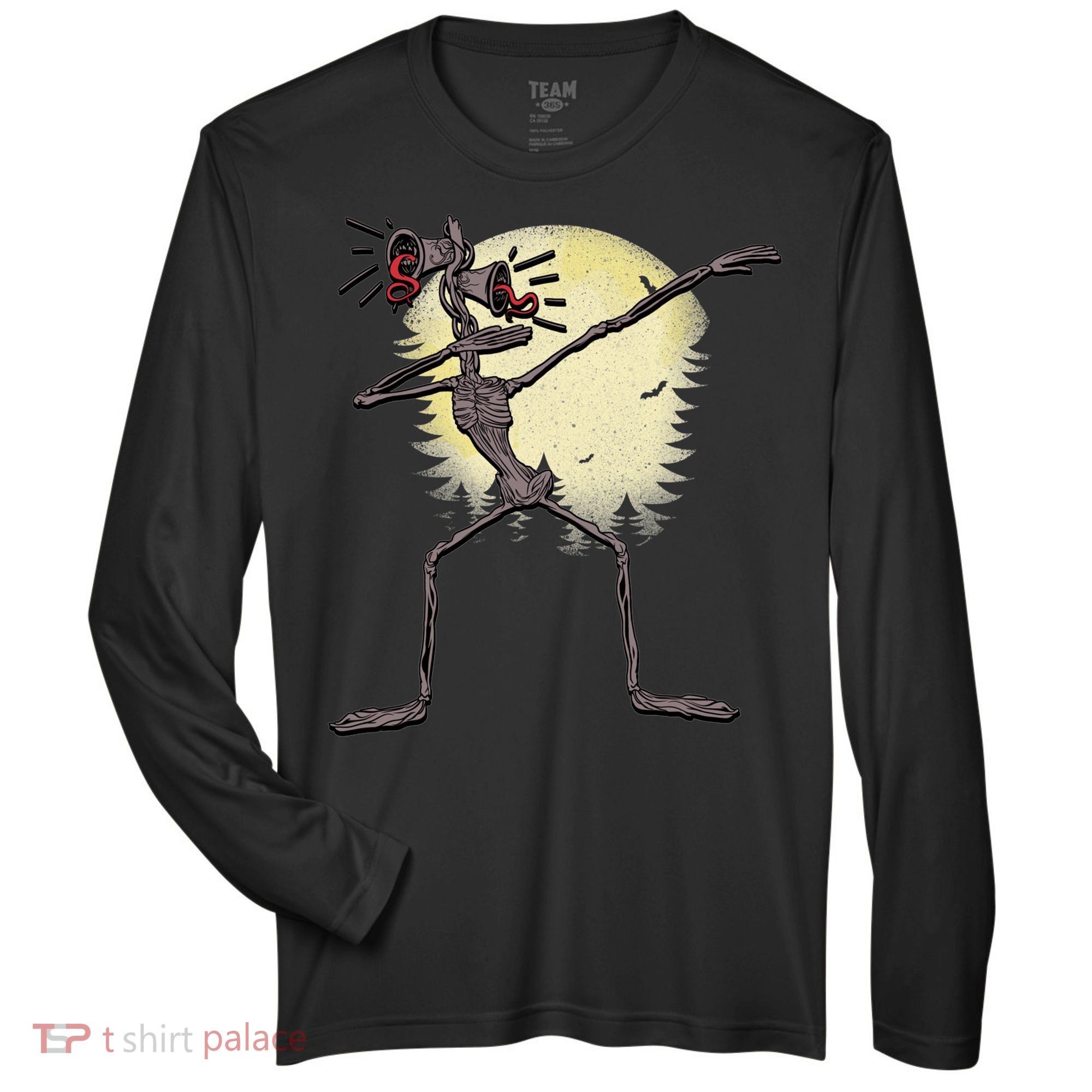 Scary Siren Head Monster Dabbing Zone Performance Long-Sleeve T-Shirt